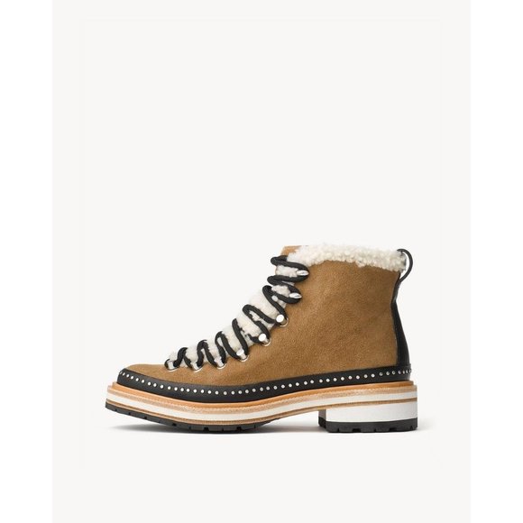 Rag & Bone Compass Camel Leather Booties 36 - Picture 2 of 16